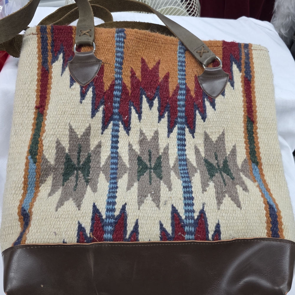 El Paso Multicolor Wool Tote Bag
